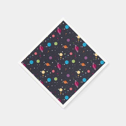 Serviette En Papier Espace extérieur avec étoiles (Coin)