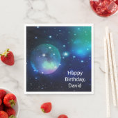 Serviette En Papier Espace extra-atmosphérique et étoiles Fête d'anniv (En situation)