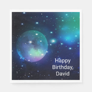 Serviette En Papier Espace extra-atmosphérique et étoiles Fête d'anniv