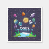 Serviette En Papier Espace Premier Anniversaire Napkin - Premier voyag (Devant)