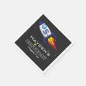 Serviette En Papier Espace Rocket Anniversaire de enfant âge personnal (Coin)