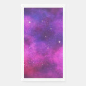 Serviette En Papier Espace rose & violet & Étoiles Faux Galaxy (Devant)