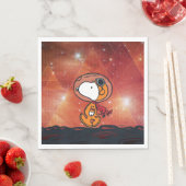 Serviette En Papier ESPACE | Snoopy Geometry Moon Walk (En situation)