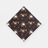 Serviette En Papier ESPACE | Snoopy Space Suit Motif noir (Coin)