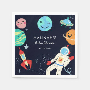 Serviette En Papier Espace Thème Baby shower Galaxy