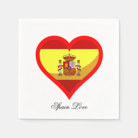 Serviette En Papier Espagne amour (Devant)