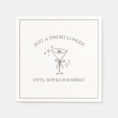 Serviette En Papier Espresso Martini Bachelorette "Tini Bit Longer" (Devant)