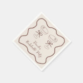 Serviette En Papier Espresso Martini Brown main tiré Bachelorette (Coin)