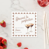 Serviette En Papier Espresso Martini Brown Trente-troisième fête d'ann (En situation)