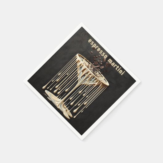 Serviette En Papier Espresso Martini Cocktail Heure (Coin)