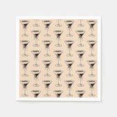 Serviette En Papier Espresso Martini Cocktail Motif Anniversaire Brown (Devant)