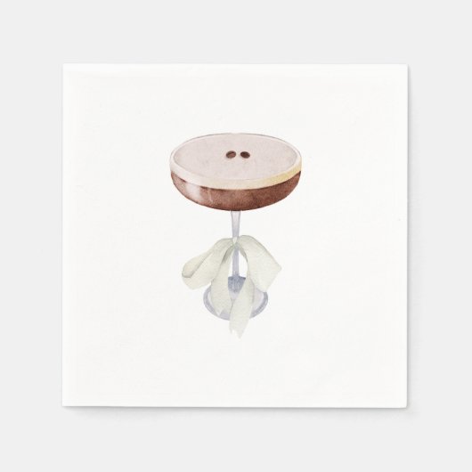 Serviette En Papier Espresso Martini Cocktail Napkin (Devant)