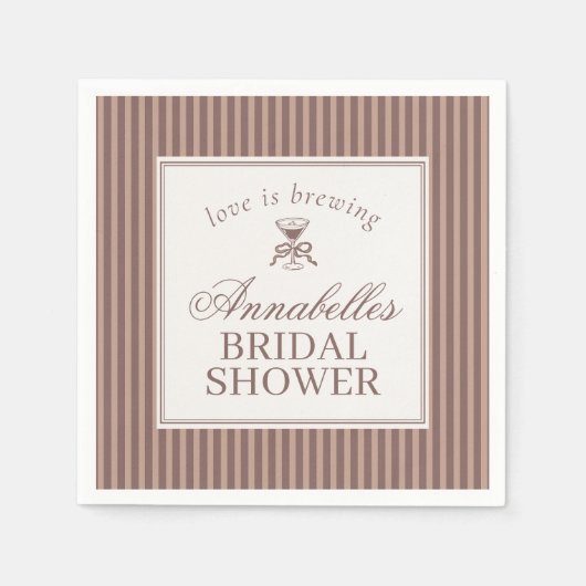 Serviette En Papier Espresso Martini Love Brewing Coffee Bridal Shower (Devant)