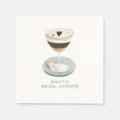 Serviette En Papier Espresso Martini Nom Fête des mariées (Devant)