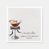 Serviette En Papier Espresso Martini Tini Bit Older Birthday Party (Devant)