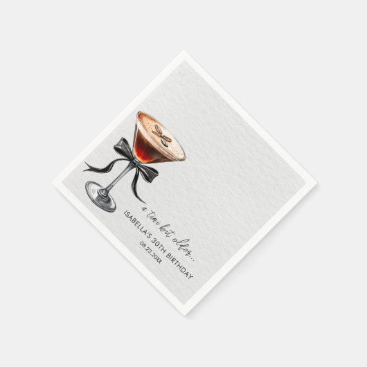 Serviette En Papier Espresso Martini Tini Bit Older Birthday Party (Coin)