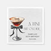 Serviette En Papier Espresso Martini Tini Bit Older Birthday Party (Devant)