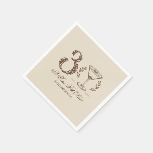 Serviette En Papier Espresso Tini Bit Ancien 30e anniversaire (Coin)