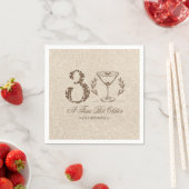 Serviette En Papier Espresso Tini Bit Ancien 30e anniversaire élégant (En situation)