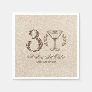 Serviette En Papier Espresso Tini Bit Ancien 30e anniversaire élégant