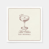 Serviette En Papier Espresso Tini Bit Anniversaire Élégant (Devant)