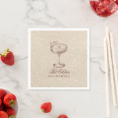 Serviette En Papier Espresso Tini Bit Anniversaire Or Élégant (En situation)