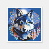 Serviette En Papier Esprit animal indigène Wolf (Devant)