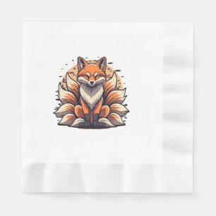 Serviette En Papier Esprit de renard à 9 queues