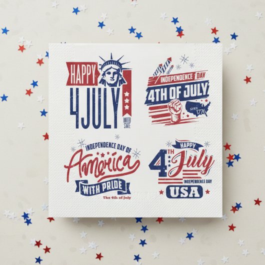 Serviette En Papier Esprit d'indépendance 4 juillet