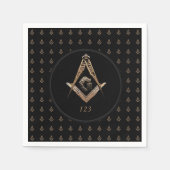 Serviette En Papier Esprit maçonnique (or) (Devant)
