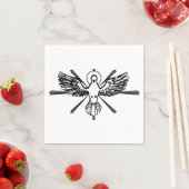 Serviette En Papier Esprit Saint sous forme de colombe (En situation)