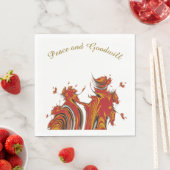 SERVIETTE EN PAPIER ESPRITS DE NOËL (En situation)