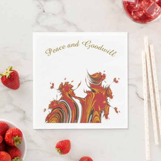 SERVIETTE EN PAPIER ESPRITS DE NOËL (En situation)