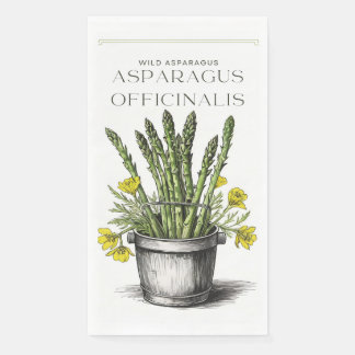 Serviette En Papier Esquisse d'Asperges sauvages : inspirée de la natu
