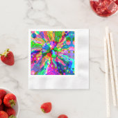 Serviette En Papier Esquisse Imaginaire Art - Neon Abstrait Maj 1 (En situation)