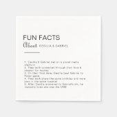 Serviette En Papier Essais minimalistes Fun Facts Mariage (Devant)