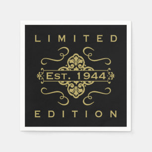 Serviette En Papier Est. 1944 80e anniversaire