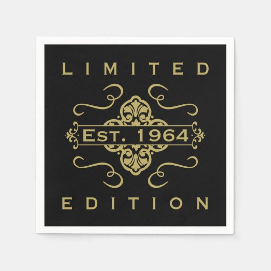 Serviette En Papier Est. 1964 60e anniversaire (Devant)
