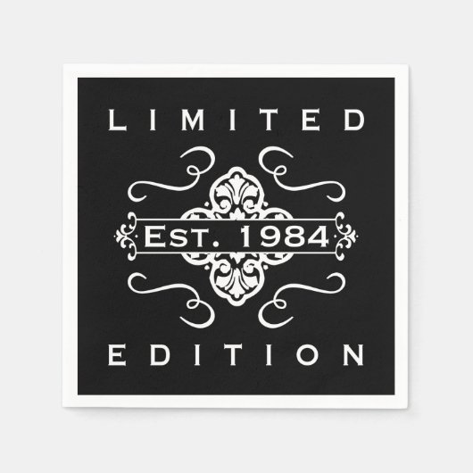 Serviette En Papier Est. 1984 40e anniversaire (Devant)