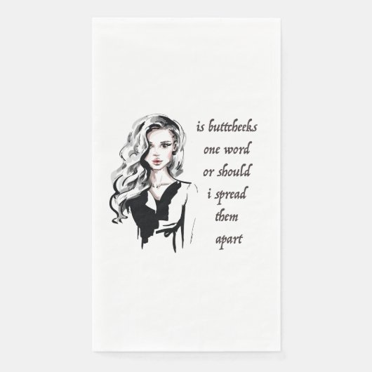 Serviette En Papier Est Buttcheeks un mot (Devant)