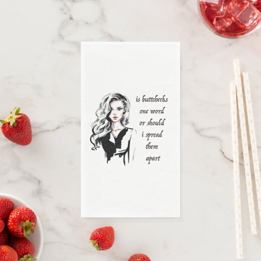 Serviette En Papier Est Buttcheeks un mot (En situation)