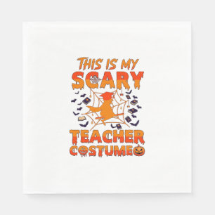 Serviette En Papier Est Costume d'enseignant effrayant Halloween Sorci