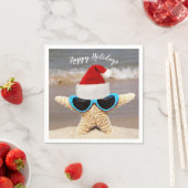 Serviette En Papier Éstarfish de Noël avec lunettes de soleil (En situation)