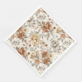 Serviette En Papier Esthétique Automne Cosy Motif Floral d'Automne (Coin)