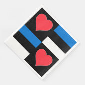 Serviette En Papier Estonien Drapeau Coeur amusant Patriotique Estonie (Coin)