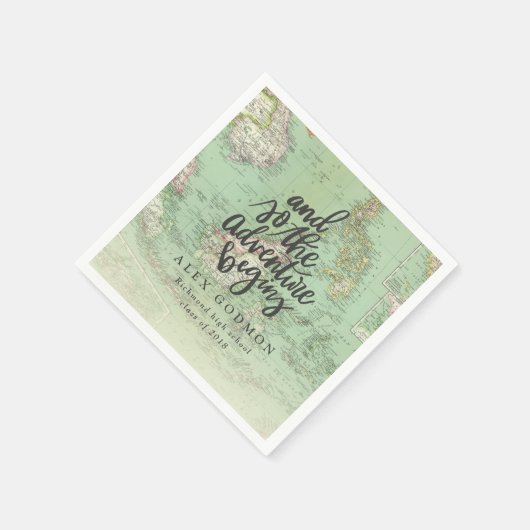 SERVIETTE EN PAPIER ET DONC L'AVENTURE COMMENCE (Coin)