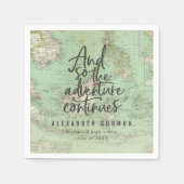 Serviette En Papier Et donc l'aventure continue la fête de graduation (Devant)