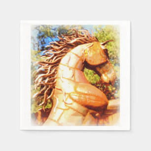 Serviette En Papier étalon de mustang sauvage