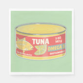 Serviette En Papier Étanche de thon en conserve de poisson rétro (Devant)