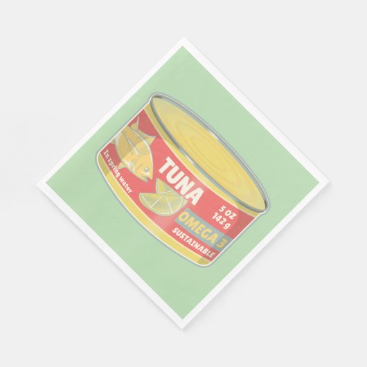 Serviette En Papier Étanche de thon en conserve de poisson rétro (Coin)